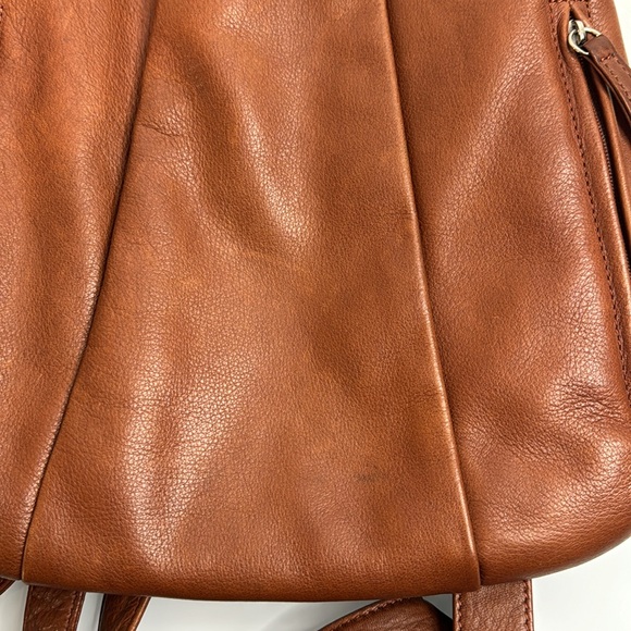 Osgoode Marley Teardrop Multi Zip Brandy Leather Backpack - Picture 14 of 14